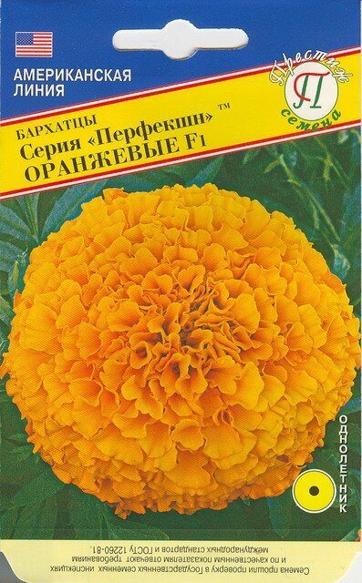 Бархатцы ПЕРФЕКШН Оранжевые F1 однолетник 5шт (Престиж)