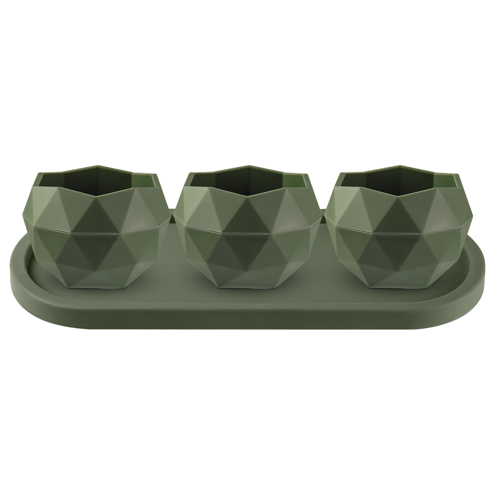 Амалия трио на подставке теплая хвоя (0,45л*3шт) (ВМС)(16шт)