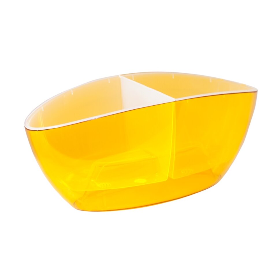 Орхидея 32*14см янтарный двойной со вставкой овал (Алеана)