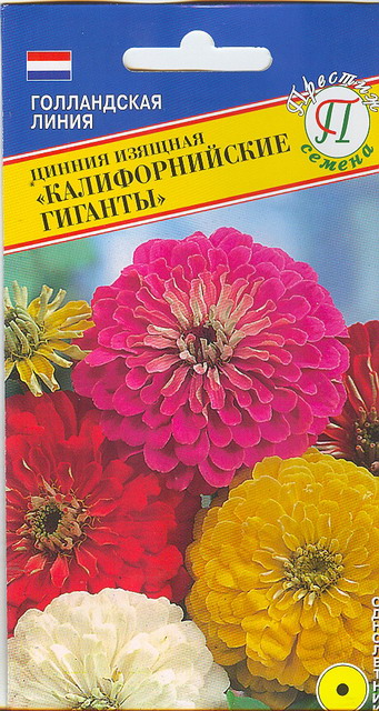 Цинния Калифорнийские гиганты однолетник 35шт (Престиж)