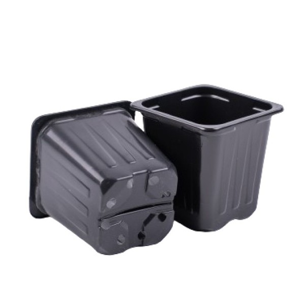 Горшок 0,2л 7*7*7 ЧЕРНЫЙ КВ (Амина)(3200шт)