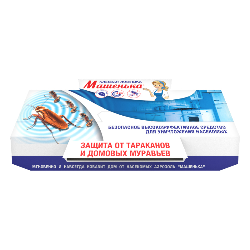 Ловушка клеевая Машенька от тараканов (КапиталПрок)(120шт)