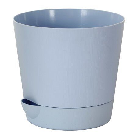 Горшок 3,6л голубой с поддоном (Интерм)(20шт)