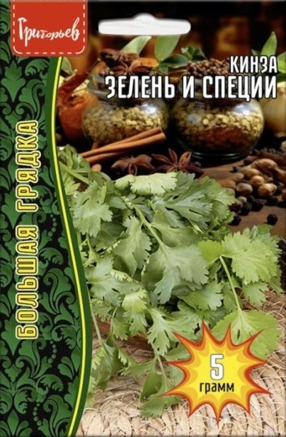 Кинза (кориандр) Зелень и специи Большая грядка 5г (Ред.Сем)