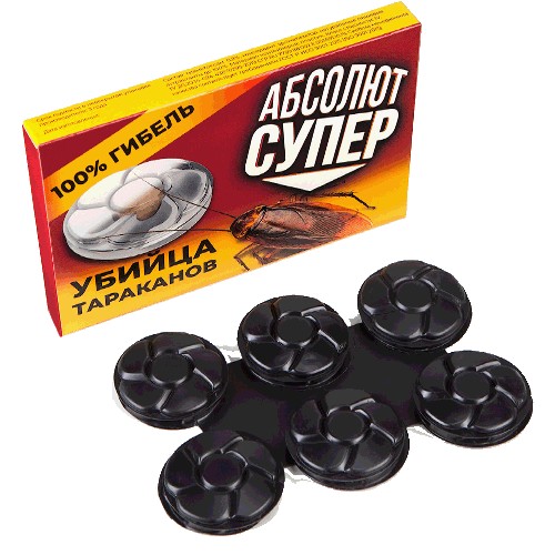 Абсолют СУПЕР 6 дисков приманка от тараканов (Гарант)(16шт)