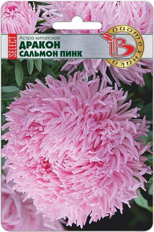 Астра ДРАКОН Селект Сальмон Пинк однолетник 30шт (Биотехника)