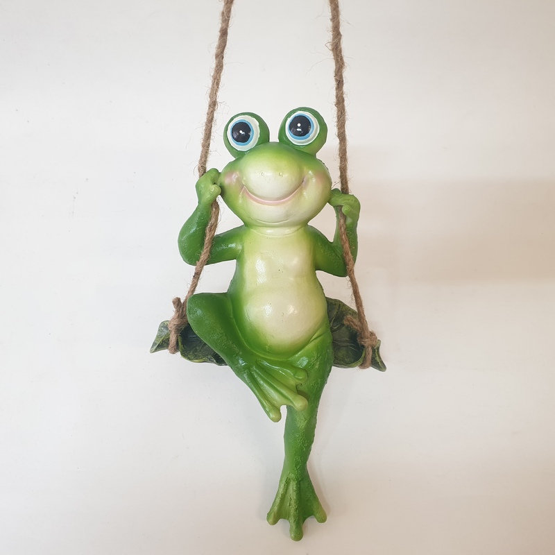 Садовая фигура Лягушонок на качелях SBO-168 (18*10*31см) (Сиб Сад)(12шт)