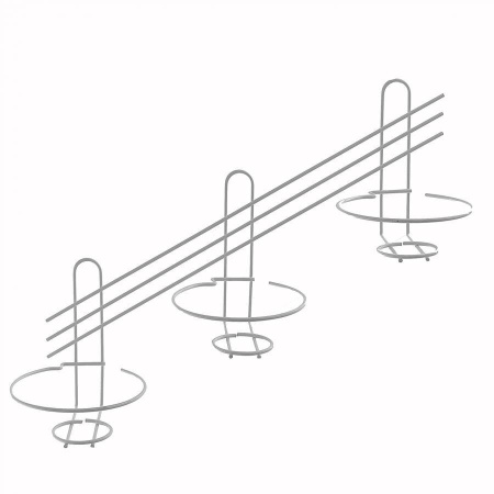 Подставка настенная косая 3-х яч белая 7,5*51,5см (Кузнецова)(3шт)