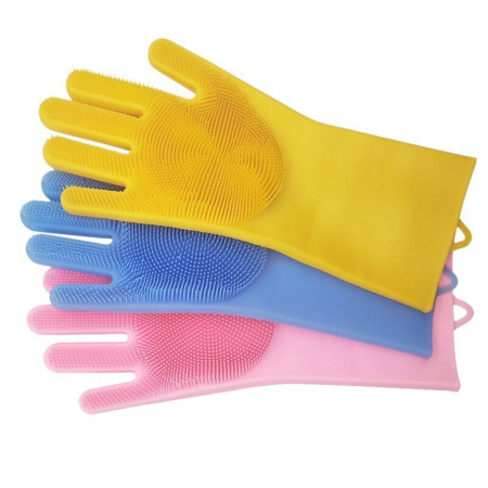 Перчатки силиконовые щетка скруббер (140шт) (Сиб Сад)